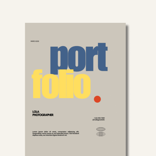 Minimalist Portfolio Cover