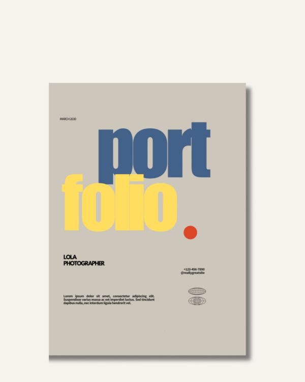 Minimalist Portfolio Cover