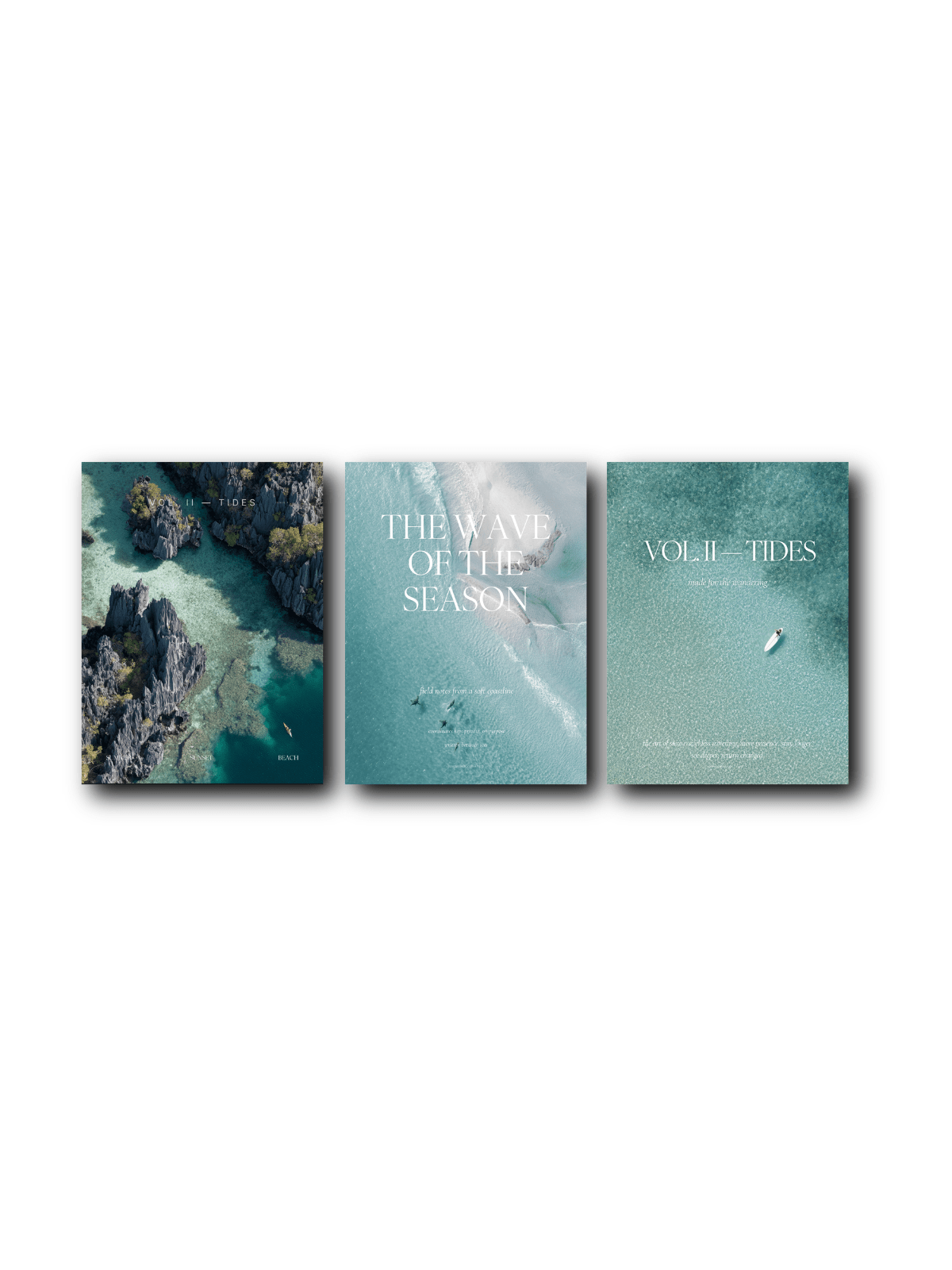 Surf retreat Canva template — feature spread