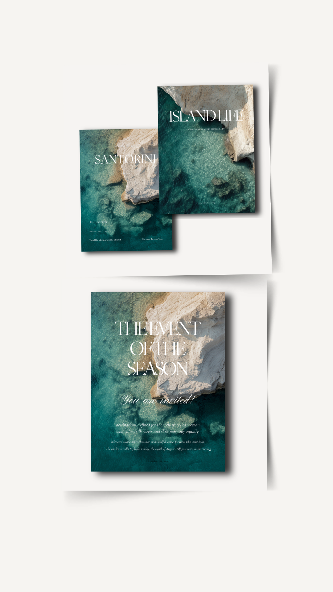 The Santorini Canva template