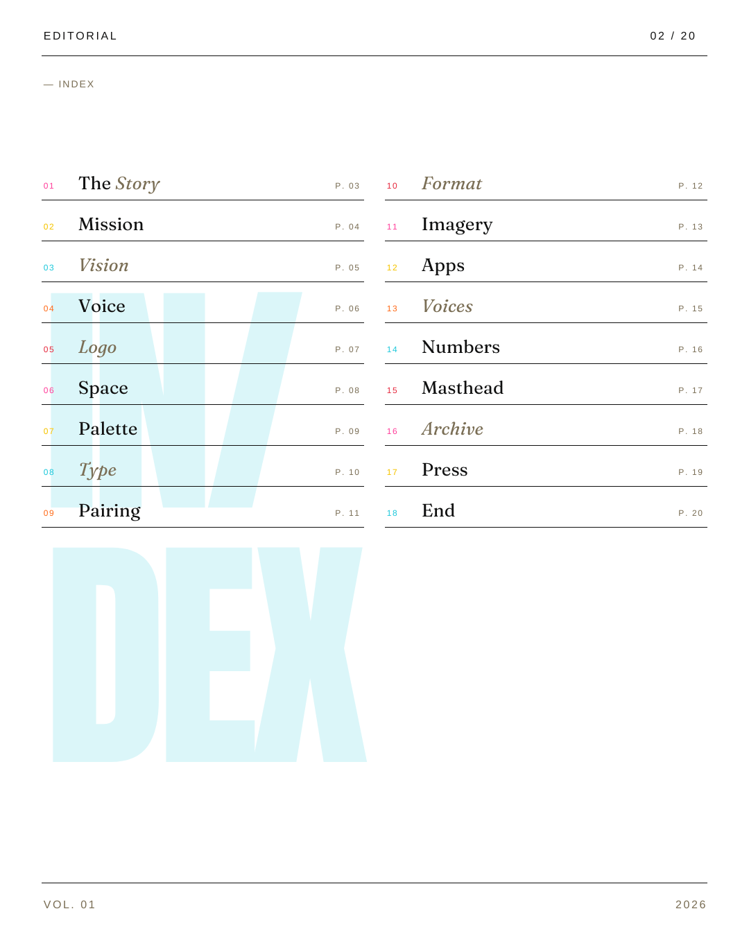 Editorial Instagram template — feature spread