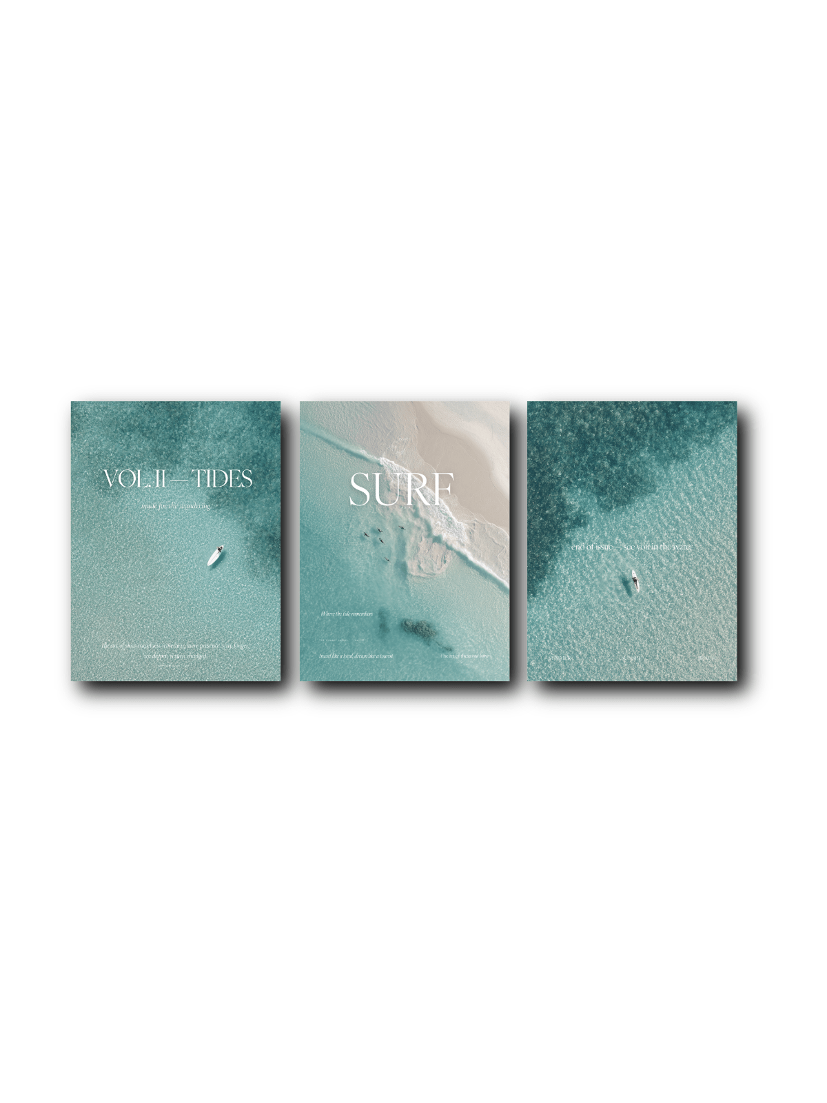 Surf retreat Canva template layout