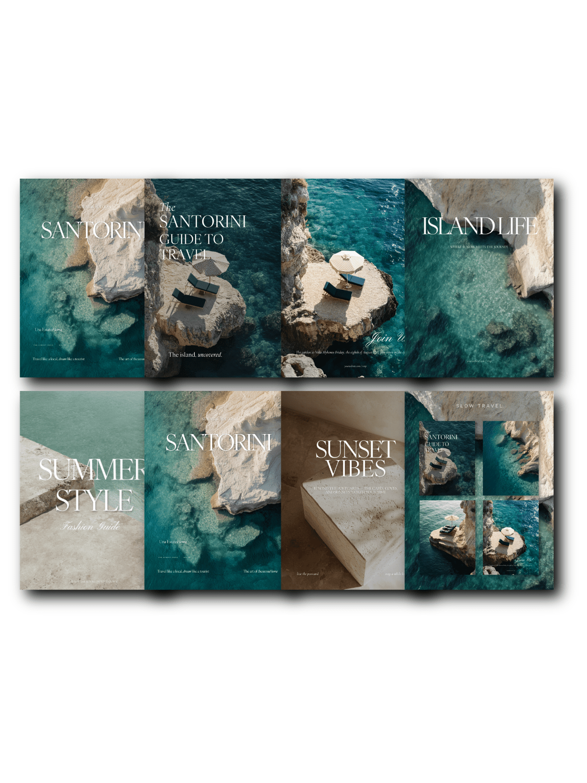 Santorini Canva template layout
