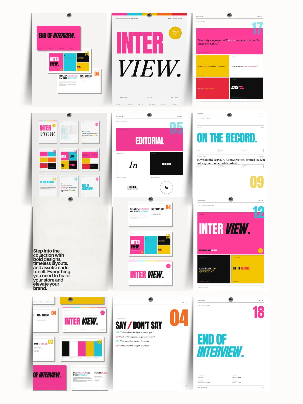 The Magazine Edit Canva template bundle