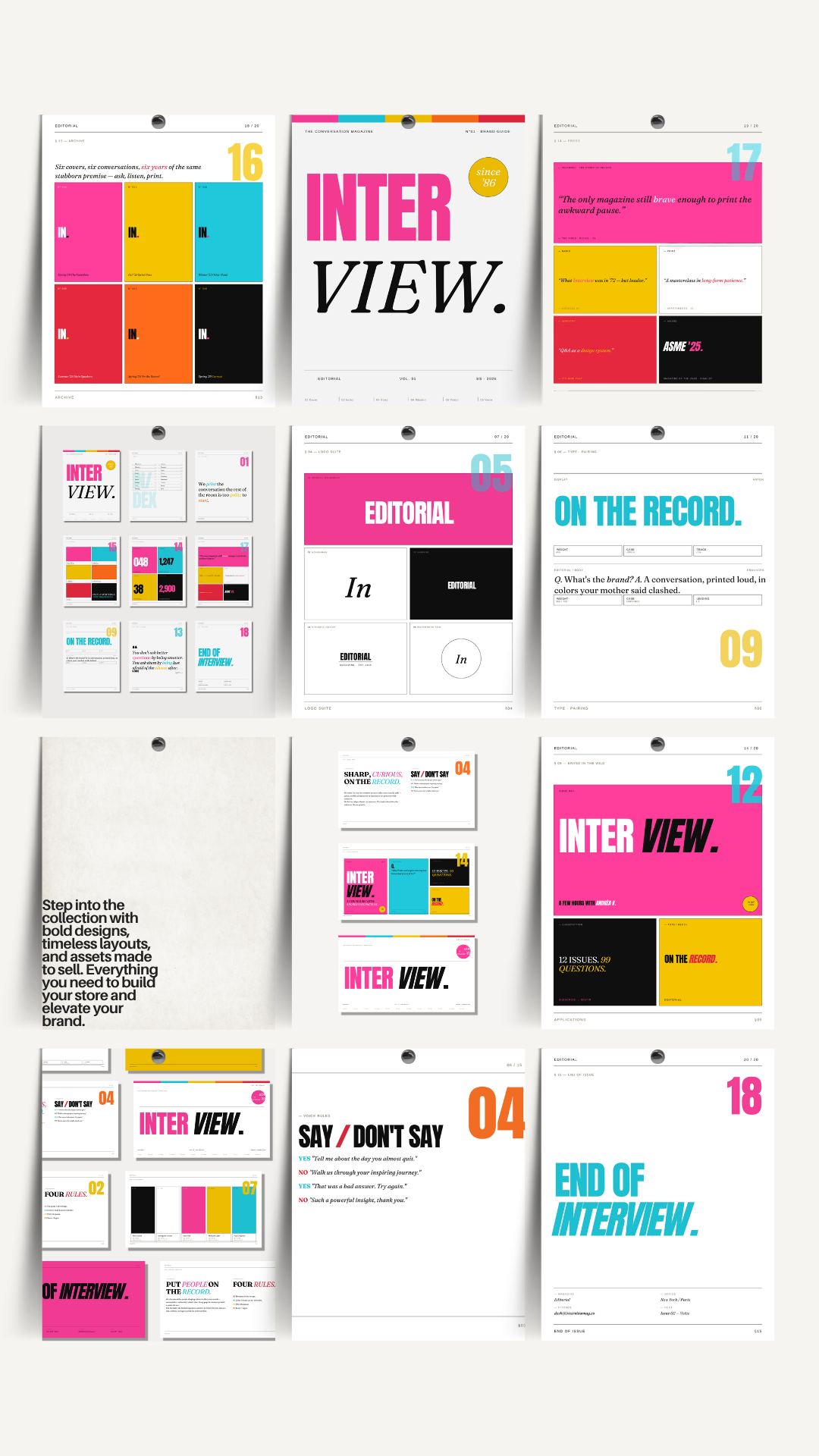 The Magazine Edit — editorial Canva template bundle
